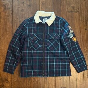 Garanimals Navy Plaid Jacket with Sherpa Collar